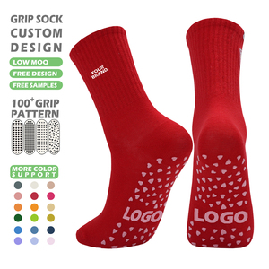 सिलाई लेबल कढ़ाई लोगो महिलाओं योग पकड़ sock कस्टमाइज्ड कॉटन एंटी स्लिप पाइलेट्स आपके अपने डिजाइन लोगो के साथ sock - Product Image 1