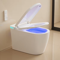 Inodoro Inteligente de Una Pieza con Diseño Oculto, Montado en el Suelo, Inodoros Electrónicos Inteligentes para Apartamentos Modernos