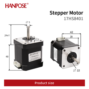 มอเตอร์สเต็ปเปอร์ <span class=keywords><strong>HANPOSE</strong></span> คุณภาพสูง สำหรับเครื่องพิมพ์ 3 มิติ รุ่น Nema17 12V 17HS8401S ขนาด 48 มม. ได้รับมาตรฐาน CE และ RoHs ราคาประหยัด - Product Image 3