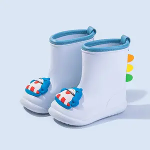 Simpatico cartone animato bambini stivali per bambini a metà polpaccio impermeabili stivaletti in gomma per stivali da pioggia invernali per gli uomini