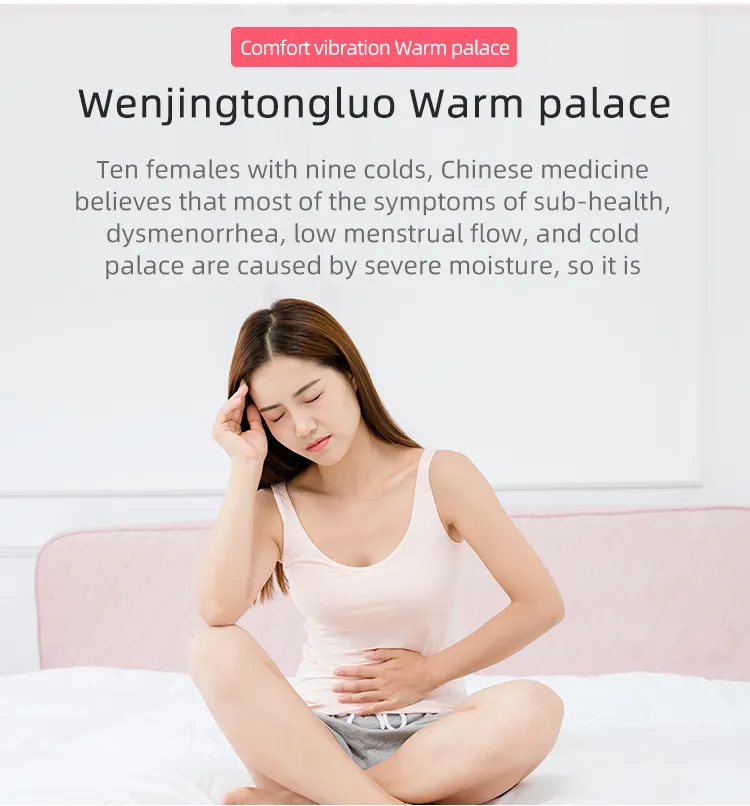 Bantalan pemanas menstruasi pintar hangat Istana sabuk bantuan nyeri pinggang bergetar pemijat perut perangkat sabuk pinggang elektrik