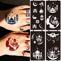 Nouvelles pochoirs de tatouage temporaires en papier blanc, motif indien ajouré, pour l'art corporel, sexy, imperméables, petits modèles de tatouage