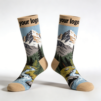 Chaussettes de randonnée personnalisables en coton respirant, antibactériennes, avec logo personnalisé, promotion de la marque, pour les amateurs de plein air
