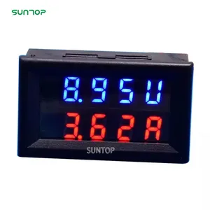 Voltmètre numérique 100, 200V cc, tension, courant, rouge, bleu, Mini Module à double affichage LED, voltmètre numérique 0.28