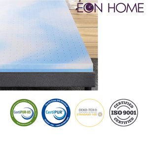 4 Inch Memory <span class=keywords><strong>Foam</strong></span> Mattress Topper Đầy Đủ, Gel Swirl <span class=keywords><strong>Foam</strong></span> Giường Toppers Thông Gió Nệm Topper - Product Image 2