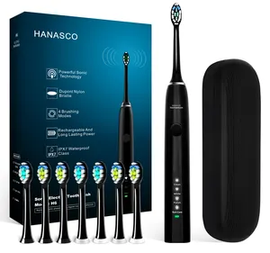 Waterproof electric toothbrush oem adult smart sonic electric toothbrush manufacturer head with travel case