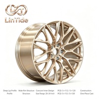 Nouvelle jante forgée en aluminium bronze mat, multi-rayons 5x112, style Euro, tuning sport, avec enjoliveur central personnalisé