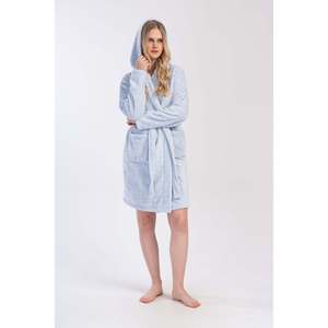 KADIN J.ULTRASOFT KAPSONLU UZUN KOL KISA CEPLI SABAHLIK - AZUL - AZUL - Product Image 1
