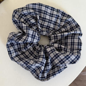 Coleteros de Pelo a Cuadros Vintage, Banda Elástica Ancha para el Cabello para Mujer, Accesorios Retro para el Cabello - Product Image 3