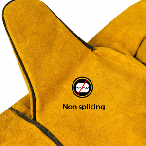 Sonice Chất Lượng Cao Thợ Hàn TIG Dài Da Bò Nhiệm Vụ Nặng Nề Bò Chia Chống-Chịu Nhiệt Làm Việc Găng Tay Găng Tay Da Hàn Găng Tay - Product Image 4