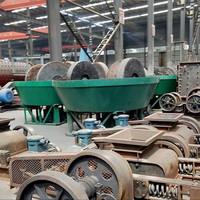 Mesin Penggiling Emas China Wet Pan Mill Hemat Energi 1200b, Mesin Penggiling Emas Bulat untuk Dijual