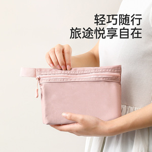 FaSoLa Mini Organizer Bag Gray Waterproof Portable Flat Top Cosmetic Case for Travel Outdoors - Product Image 2