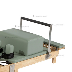 Reformer Plegable Compacto de Roble para Ejercicios en Casa, Yoga, Ejercicios de Core, Fácil de Guardar, Equipo de Estiramiento A013 Roble - Product Image 4