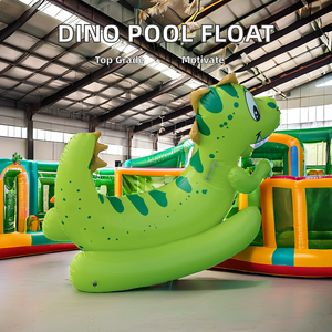 Bouée gonflable dinosaure personnalisable en PVC écologique avec taille et couleur ajustables, capacité 100 kg, accessoires de jeux aquatiques - Product Image 3