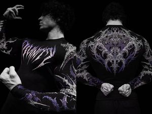 Sudadera de Moda Masculina, Estilo Casual, Manga Larga, Estilo Urbano, con Estampado Gótico, Ropa Deportiva, Prenda Superior para Exteriores, Diseño Cómodo - Product Image 3