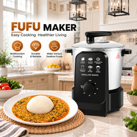 Machine à Fufu, Cassava, Igname, Nshima 6L 8L 10L SWALLOW MAKER – Cuiseur-Mélangeur Électrique Automatique avec Contrôle Mécanique du Minuteur