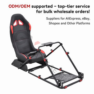 GY072 venta al por mayor cuero ordenador PC Gamer negro conducción simulador silla soporte carreras volante simulación asiento soporte - Product Image 4