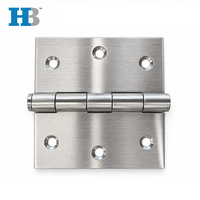 Charnière de porte en acier inoxydable 3,5 pouces US32D, finition 2,2 mm d'épaisseur, charnière de porte à coin carré pour porte de sécurité