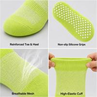 Chaussettes de trampoline en coton jacquard personnalisées, respirantes, absorbant la transpiration, écologiques, séchage rapide, antidérapantes, pour jeunes