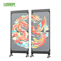 Nouvel afficheur LED holographique transparent COB P3.91 1000x2000mm 6000 nits, écran publicitaire pliable pour magasin de détail