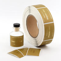 Autocollant personnalisé de luxe pour bouteille de parfum, avec estampage à chaud doré, adhésif, étanche, pour marque privée
