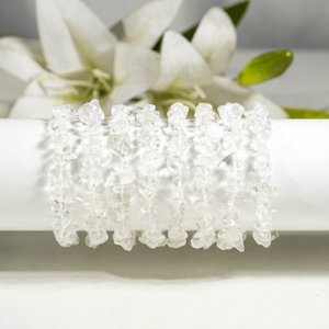 Pulsera Elástica Unisex de Cuarzo Cristalino Natural Irregular de 7.5 Pulgadas, de Moda y Superventas, para Sanación y Estilo - Product Image 1