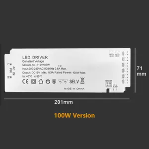 LEDミニ定電圧LEDドライバー電源DC12V 24V 30W 36W 40W 48W 50W 60W 100W