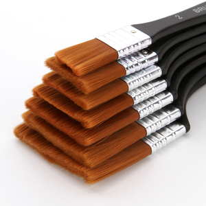 Pinceaux de <span class=keywords><strong>peinture</strong></span> de haute qualité, 7 pièces, manche noir, poils en nylon, pinceau pour <span class=keywords><strong>peinture</strong></span> murale, <span class=keywords><strong>gouache</strong></span>, acrylique, huile - Product Image 4