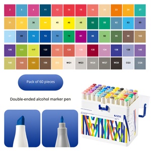 STA Alkoholmarker mit Pinselspitze und Feinspitze, 200 Farben, permanente Stifte, ungiftig, für Kunst, Skizzen und Zeichnungen - Product Image 5