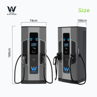 Wattzing Estación de Carga DC para Vehículos Eléctricos de 60 a 480 kW, Doble Conector, Tipo Pila, Sistema de Carga DC para VE, Estaciones de Carga Montadas en Suelo
