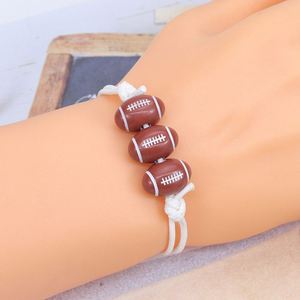 สร้อยข้อมือเชือกถักแบบกำหนดเองสำหรับแฟนเบสบอล บาสเกตบอล ฟุตบอล ซอคเกอร์ เทนนิส และซอฟต์บอล - Product Image 4