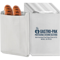 Kemasan Hot Dog dari Aluminium Foil Tebal, Anti Bocor, Tahan Beku, Anti Minyak, Kantong Kertas Isolasi Panas untuk Makanan Cepat Saji dan Barbekyu