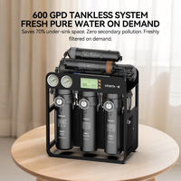 Système RO 600 GPD OEM/ODM 7 étapes alcalin et minéral sans réservoir sous évier avec filtres à eau pour la consommation domestique et moniteur TDS