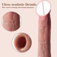 Funda Extensora Realista con Control Remoto de 8 Velocidades para Agrandar el Pene Vibrador Juguetes Sexuales Eróticos para Parejas Masturbador