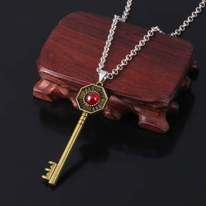 Collar de Anime con Colgante de Llave de Bronce de <span class=keywords><strong>Jotaro</strong></span> <span class=keywords><strong>Kujo</strong></span>, Estilo Vintage, para Hombre y Mujer - Product Image 3