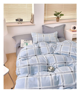 Set di Biancheria da Letto Moderno con Motivo a Quadri, Elegante Copripiumino a Blocchi di Colore, Set Lenzuola e Federe per Casa e Dormitori Studenteschi - Product Image 6