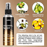 Spray pour les cheveux marque privée plus de brillance hydratant lissant anti-frisottis spray pour les cheveux hydratant sans rinçage après-shampooing