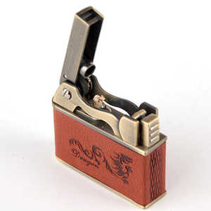 Vintage classico <span class=keywords><strong>accendino</strong></span> in pelle Custom cherosene riutilizzabile <span class=keywords><strong>regalo</strong></span> aziendale ricaricabile per accessori per fumatori - Product Image 4