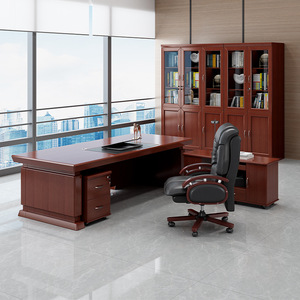 Hiện đại MDF sơn L hình Boss CEO quản lý bàn cổ điển điều hành đồ nội thất thiết lập quản lý giám đốc bàn văn phòng - Product Image 3