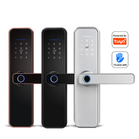 Serrure de porte intelligente, code d'accès temporaire limité dans le temps, clavier à empreintes digitales, entrée sans clé, application Cloud Tuya, contrôle WiFi/Zigbee TTLock FM550
