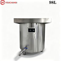 Chauffe-soupe électrique commercial en acier inoxydable 304, 50-678L |   Bouilloire à buffet avec robinet |   Température réglable |   Cuisine d'hôtel et de restaurant