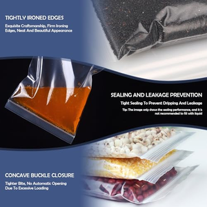 Sacs en plastique HDPE imperméables imprimés sur mesure avec fermeture éclair pour chips, stockage alimentaire, emballage jetable de qualité alimentaire, couleurs personnalisées, OEM - Product Image 4