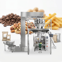 Machine d'emballage automatique verticale multi-têtes avec peseuse pour snacks soufflés à l'azote, noix, grains de café, plantains, chips de pommes de terre