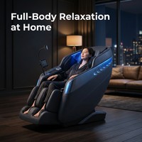 Fauteuil de massage corporel complet 2D avec mécanisme à 4 têtes, mode musique Bluetooth, zéro gravité, relaxation à domicile