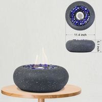 Bol de cheminée de table Portable, foyer Bio-éthanol à combustion propre sans vent pour les fêtes de Patio intérieures et extérieures