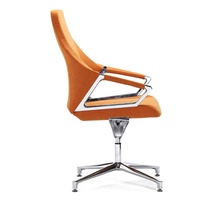 Chaise pivotante moderne GS-G1902D avec base à 4 étoiles, revêtement en tissu, cadre en acier pour bureau, conférence, hôtel, loisirs, école, chambre à coucher
