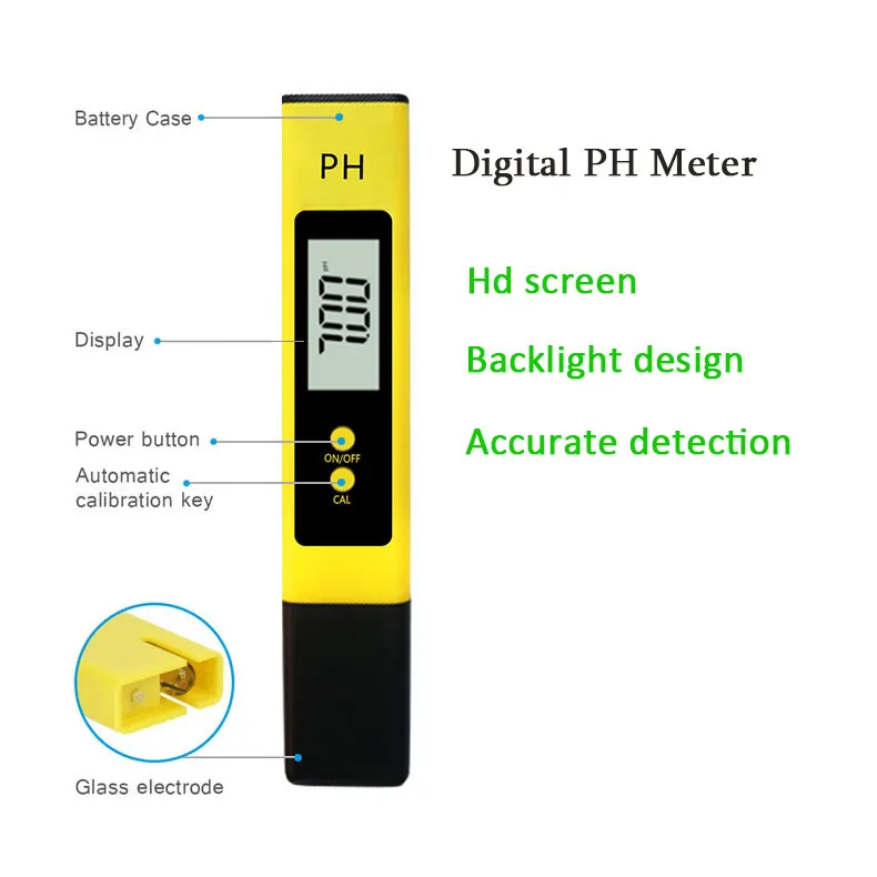 Risoluzione 0.01 ampio Display Lcd misuratori di Ph digitali per sistema idroponico e coltivazione di piante da interno