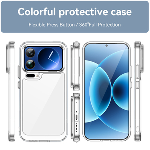 Pour Xiaomi 17 <span class=keywords><strong>Pro</strong></span> Max étui transparent, pare-chocs en TPU souple anti-rayures + coque arrière en acrylique dur étui de téléphone portable pour Xiaomi 17 <span class=keywords><strong>Pro</strong></span> Max - Product Image 2