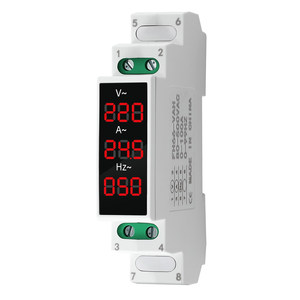 Voltmètre numérique monophasé, ampèremètre AC, fréquencemètre 220V 380V triphasé, montage sur rail encastrable - Product Image 5