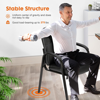 Chaise de bureau ergonomique à dossier moyen avec structure métallique pour usage informatique et réunions, en promotion